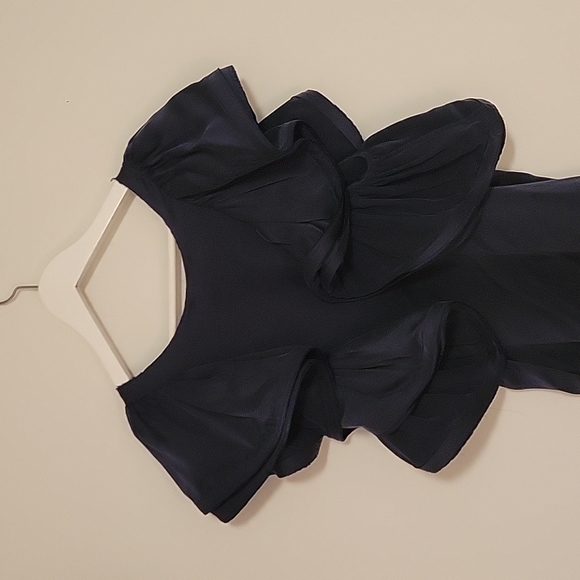 NWT Lanvin for H&M | Blue Silk Cocktail Dress | Size 4 - Picture 5 of 6